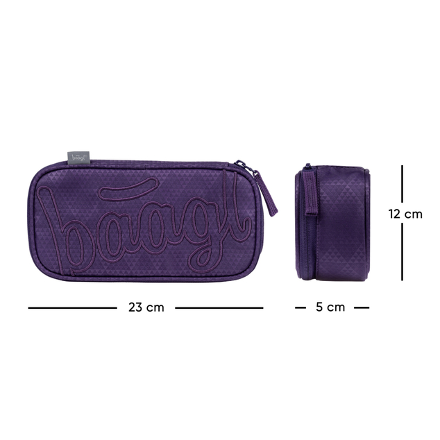 BAAGL Školský peračník etui Plum