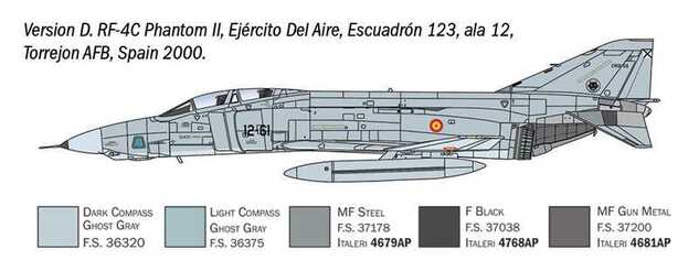 Model Kit repülőgép 1477 - RF-4 C/E Phantom II (1:72)