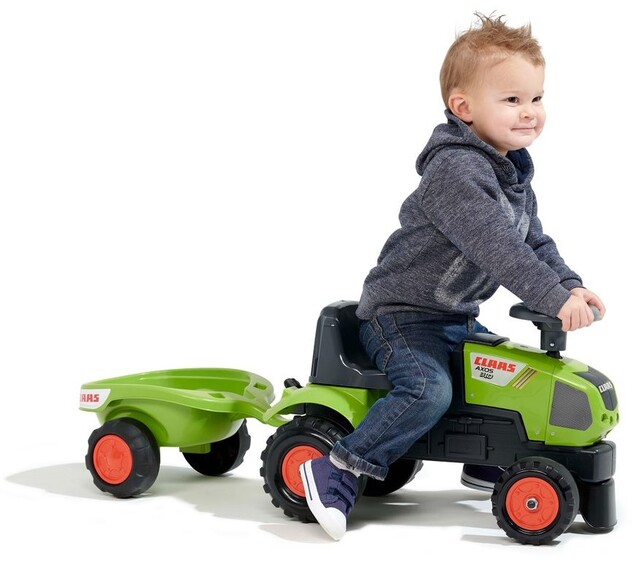 Falk Odrážadlo 1012B Baby Claas Axos s vlečkou