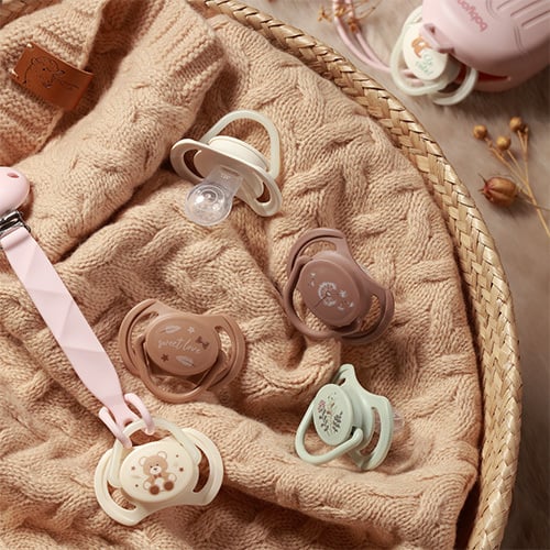 BABYONO Cumlíky silikónové symetrické 18m+, 2 ks