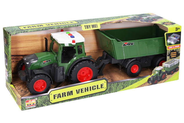 Traktor s prikolicom i efektima 42 cm