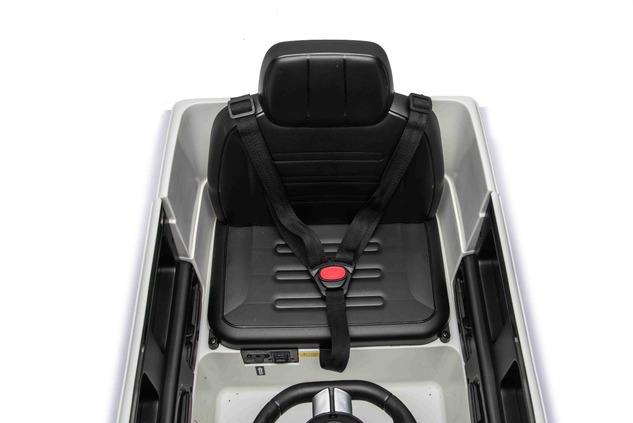 Auto elettrico Mercedes G580 12V, bianco, telecomando 2,4 GHz, Bluetooth, USB /