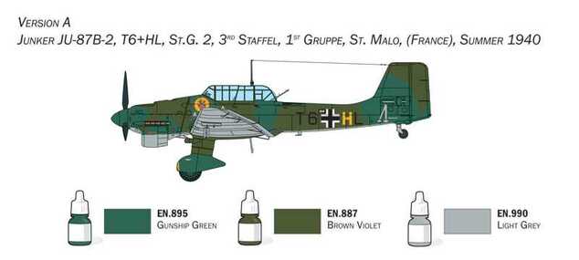Repülőgép-modellkészlet 72010 – Junker Ju-87B Stuka (1:72)