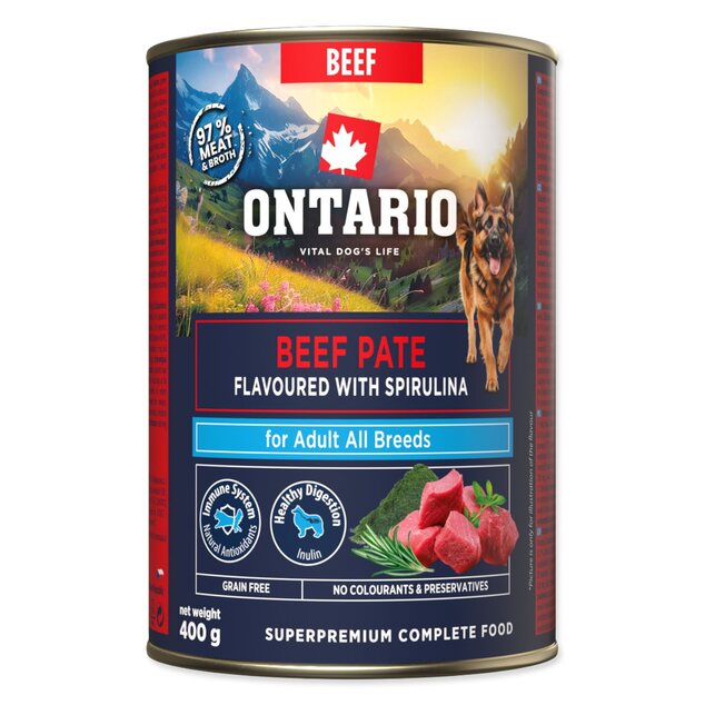 Conserve Ontario Adult pâté de bœuf à la spiruline 400g