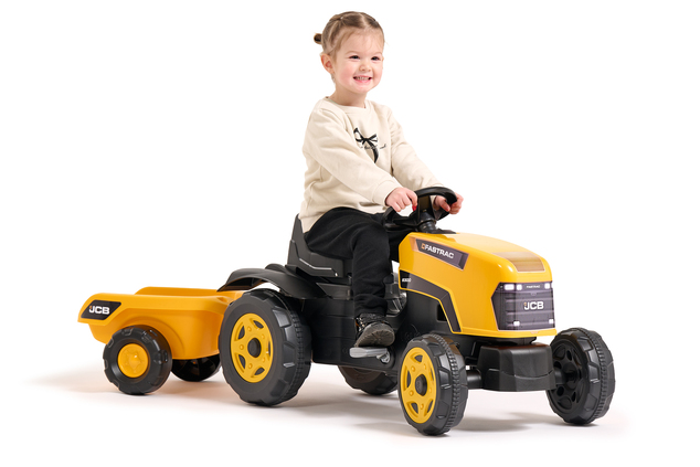 Falk Tractor de pedales JCB con remolque
