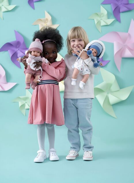 Llorens 38574 LOLA - realistická bábika so zvukmi a mäkkým látkovým telom - 38 cm