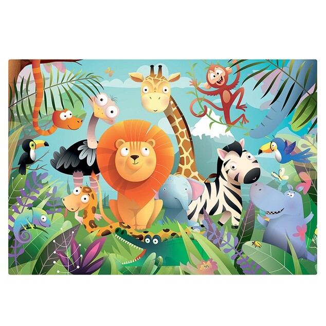 SENTOSPHERE Puzzle pentru copii Animale din savană 2x24 piese
