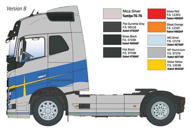 Model Kit truck 3970 - Volvo FH16 Medium Roof (1:24)