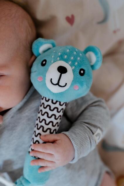 Medvedík babyted pískatko/hryzátko medveď plyš 25cm