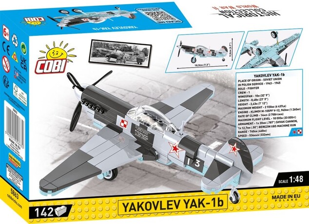 Cobi Armed Forces Jakovlev YAK-1b, 1:48, 142 k