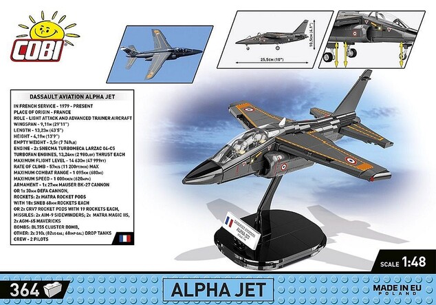 Cobi Armed Forces Alpha Jet, 1:48, 364 k