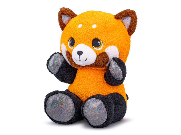 Panda červená plyšová 24cm sediaca