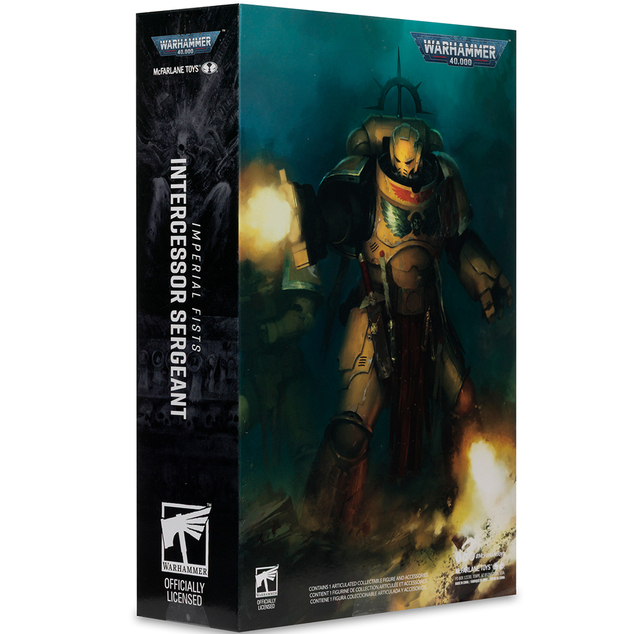McFarlane Toys figura Warhammer 40,000 Intercessor Sergeant (Imperial Fist) Gold Label 7in