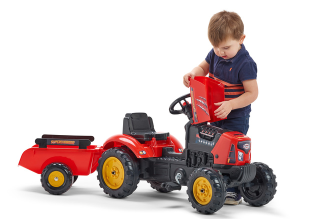 Falk Šliapací traktor 2030AB SuperCharger s vlečkou a otváracou kapotou