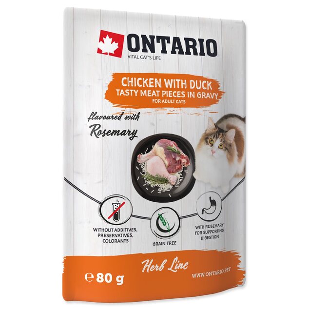 Kapsička Ontario kura a kačka v omáčke 80g
