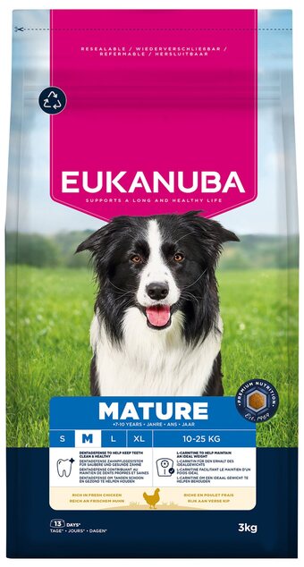 Krmivo EUKANUBA Mature Medium rich in fresh chicken 3 kg