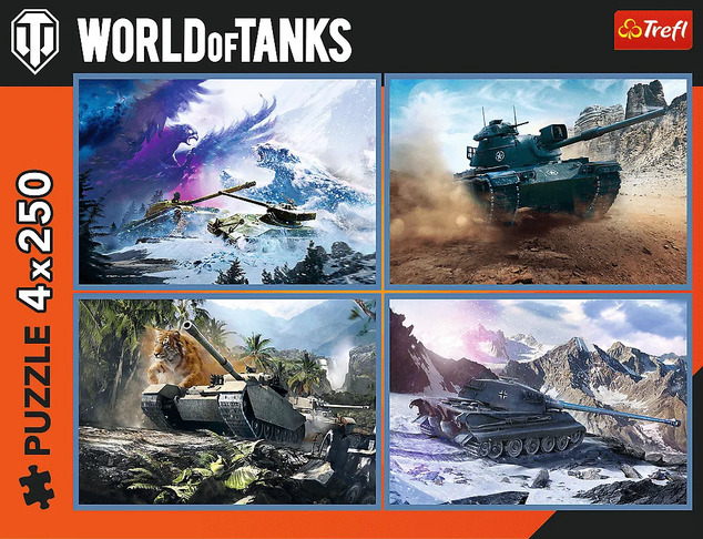 Trefl Puzzle 4x250 - World of tanks