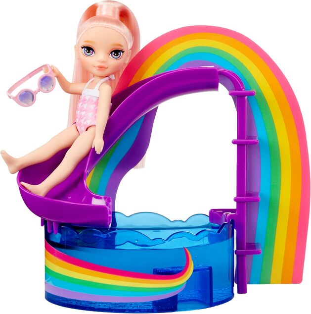 Rainbow High Sada s malou sestričkou – bazén
