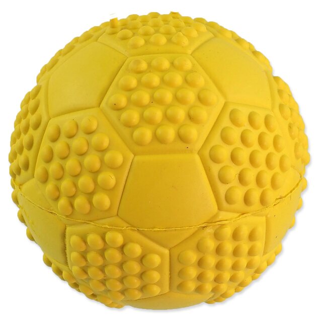 Hračka Dog Fantasy lopta futbal s bodlinami pískacia mix farieb 7cm