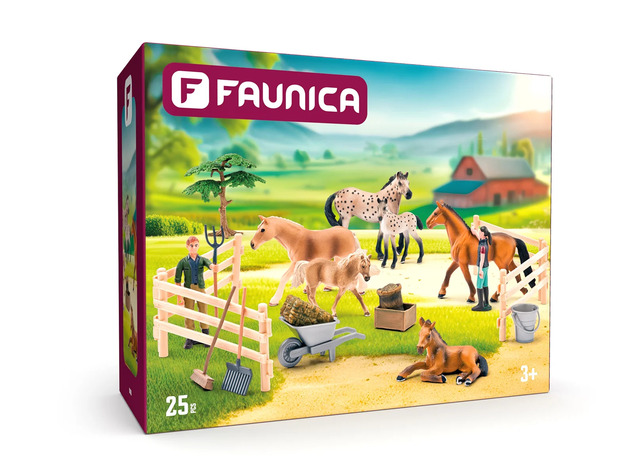 Faunica Sada koní s grošákem 8 figurek