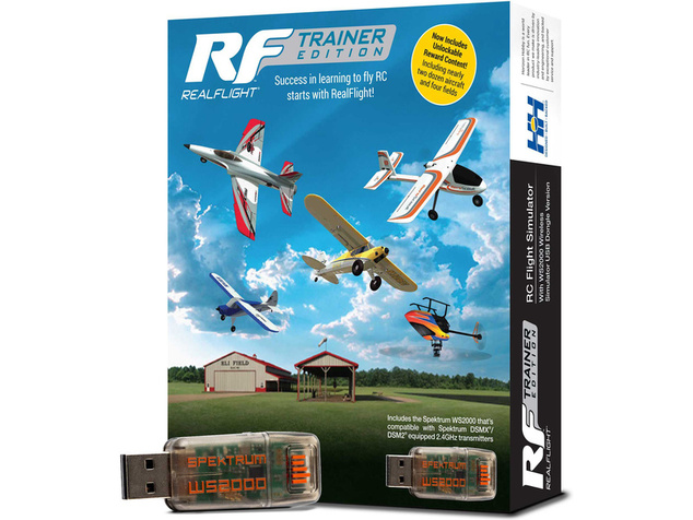 Simulateur de vol RC RealFlight Trainer Edition, interface USB sans fil WS2000