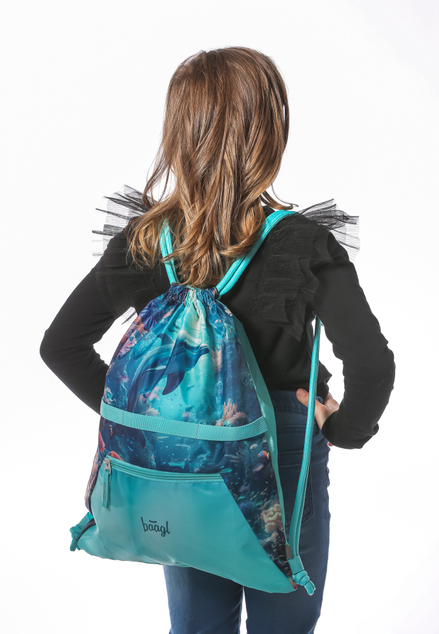 BAAGL SET 5 Zippy Delfin: ghiozdan, penar, sac, sort, portofel