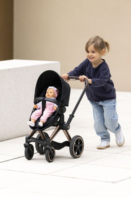 Passeggino Cybex Black 3 v1 per bambole 36-42 cm