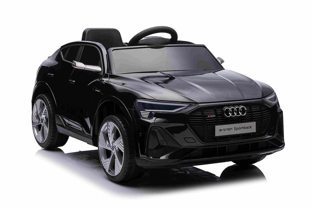 Elektrické autíčko Audi E-tron Sportback 12V, čierne, široké jednomiestne sedadlo