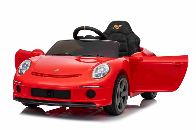 Elektrické autíčko RUF GT 12V, červené, Otváracie dvere, 2.4 GHz diaľkové ovládanie, LED s