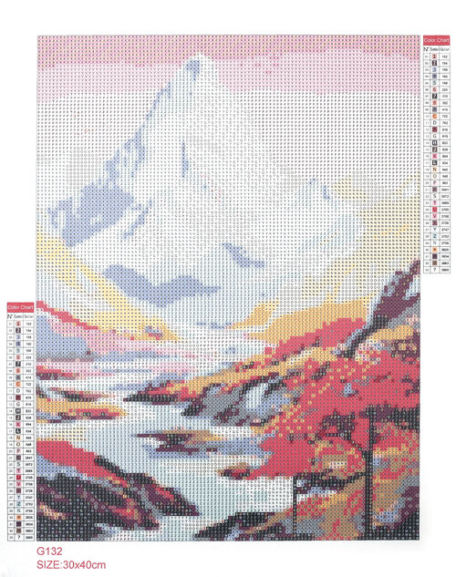 GRAINE CREATIVE Diamantno slikanje Gorska pokrajina 30x40cm