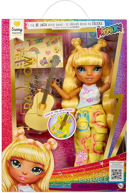 Rainbow High Junior Fashion bábika v rockovej kapele - Sunny