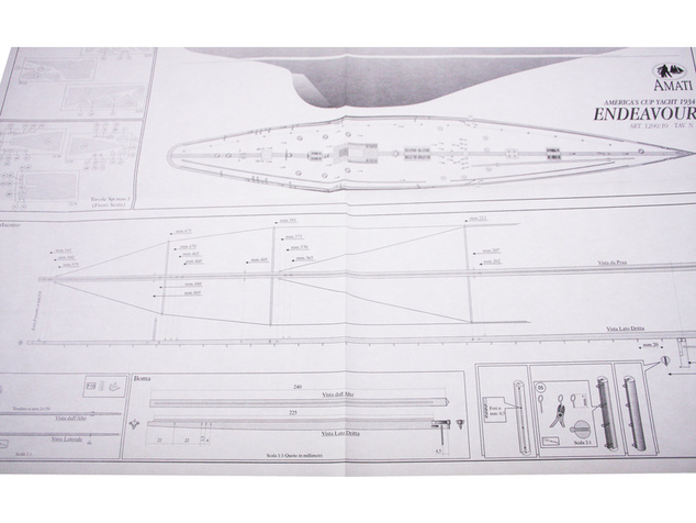 AMATI Endeavour plachetnica 1934 1:80 kit