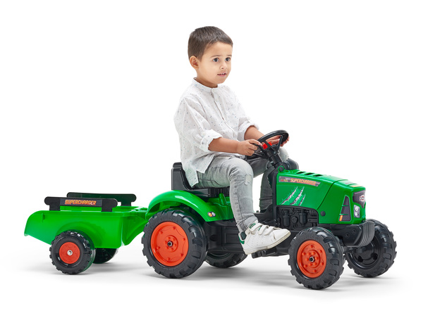 Falk Šliapací traktor 2031AB SuperCharger s vlečkou a otváracou kapotou