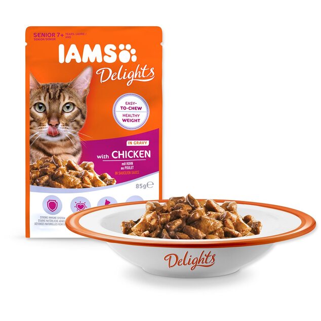 IAMS SENIOR punga - pui in sos 85g