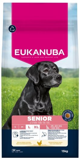 Krmivo EUKANUBA Senior Large rich in fresh chicken 15 kg