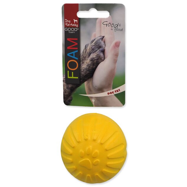 Hračka Dog Fantasy EVA Lopta žltá 7cm