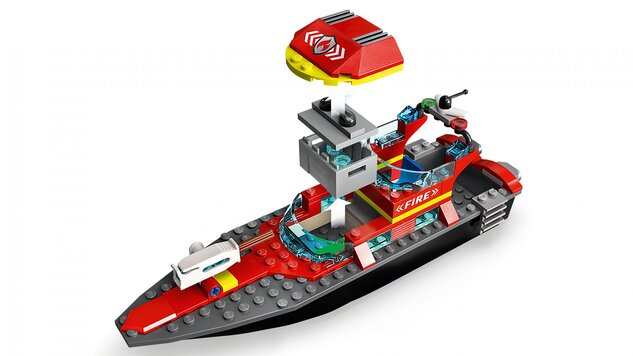 LEGO® City 60373 Barcă și barcă de salvare a incendiilor