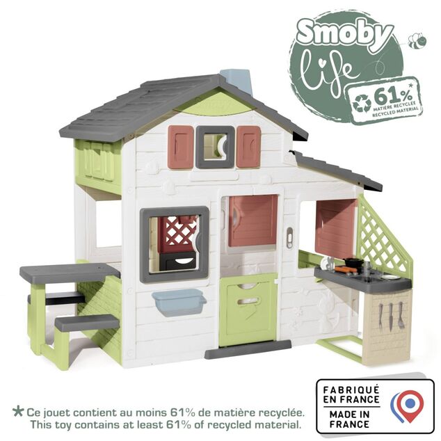 Smoby Domček Life Friends House s kuchyňou rozšíriteľný