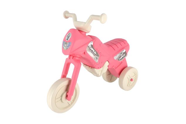 Bicicletta senza pedali Enduro Yupee rosa pastello grande altezza sedile 31cm capacità fino a 25kg