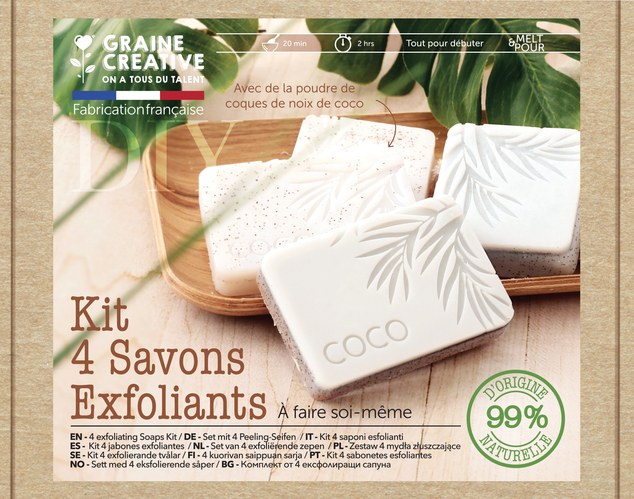 GRAINE CREATIVE Kreativni set za izdelavo piling mil Kokos