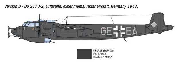 Maquette Avion 91266 - Dornier Do 217 J1/J2 Nachtjäger (1:72)