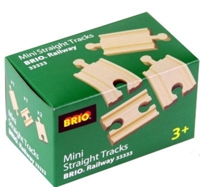 Brio Mini koľajnice rovné, spojky, 54 mm, 4 ks