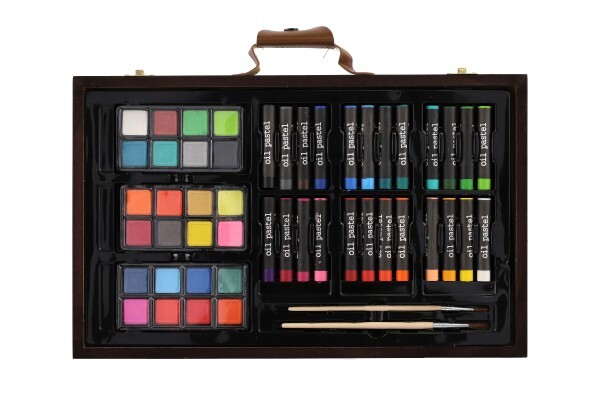 Sada na maľovanie - Art box kreatívna sada 79ks v drevenom kufríku
