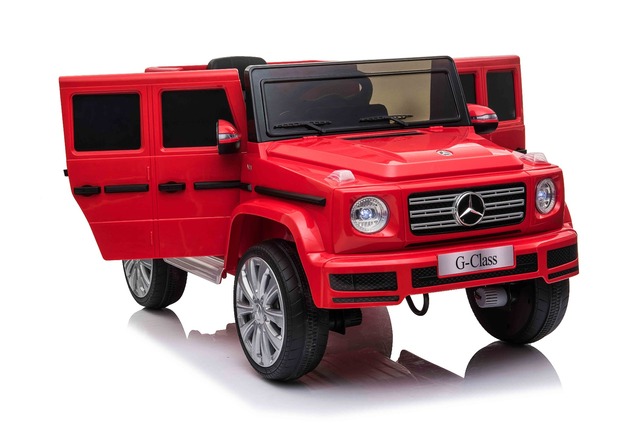 Elektrické autíčko Mercedes G500 12V, červené, 2,4 GHz diaľkové ovládanie, USB / SD Vstup,