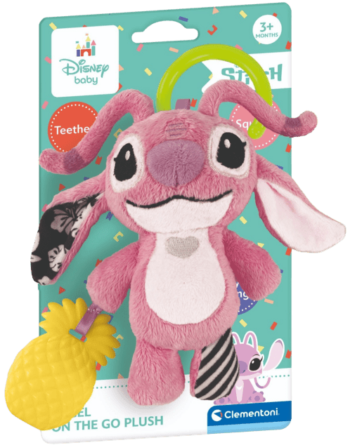 Plyšová hrkálka s úchytom - Stitch Angel