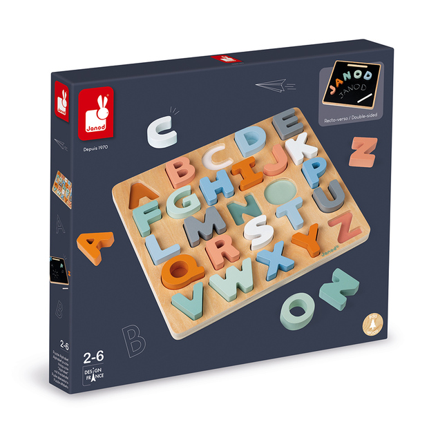 Janod Sweet Cocoon vkladacie puzzle Abeceda 26 ks