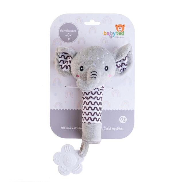 Slon babyted pískatko / hryzátko plyš 25cm