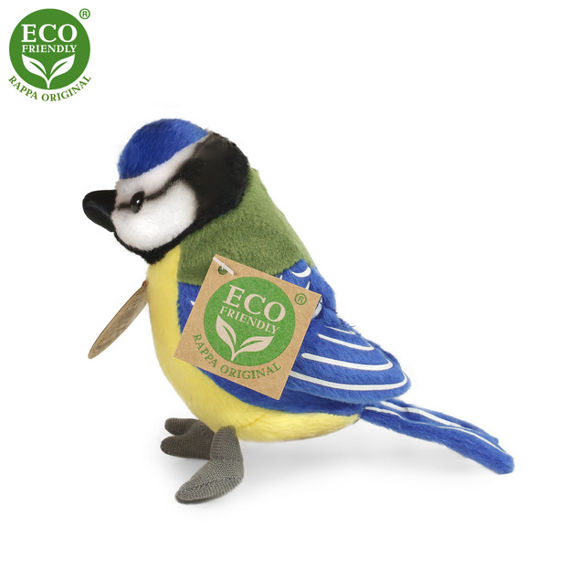 Plyšová sýkorka modrinka 12 cm ECO-FRIENDLY