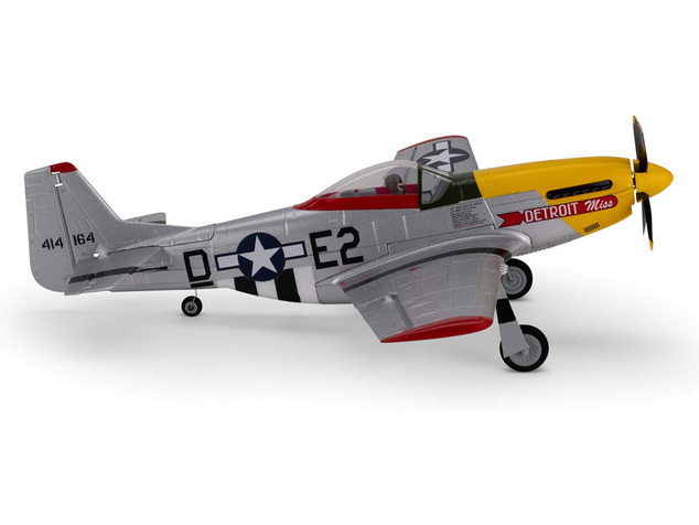 E-flite P-51D Mustang 0.49m Detroit Miss SAFE Select BNF Basic