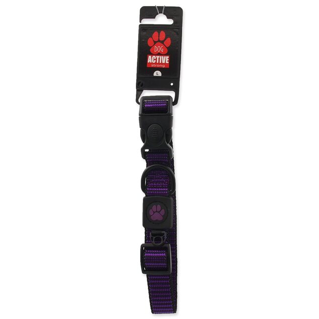 Obojok Active Dog Strong L fialový 2,5x45-68cm